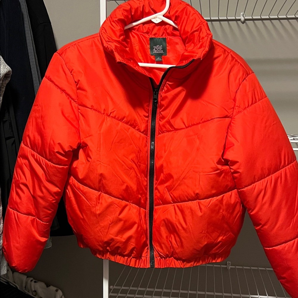 NWOT * Wild Fable Bright Red Puffer Jacket - Size XS